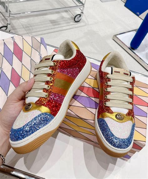 gucci sneakers glitter replica|gucci look alike sneakers.